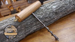 Making a clamping Thandle for vintage auger bits | Hand tool woodworking
