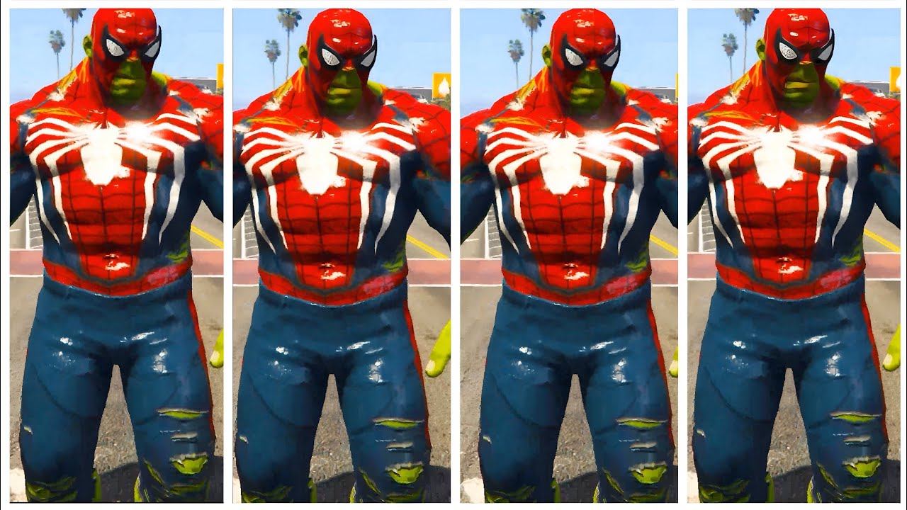 #4 SUPERHEROA MEGA BATTLE SPIDERMAN 🆚 HULK 🆚 AIROMAN 🆚 CAPITAN AMERICA