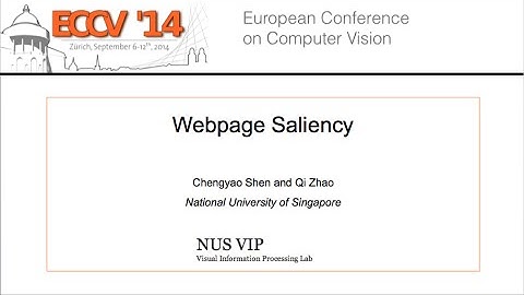 ECCV 2014: Webpage Saliency (Video Spotlight)