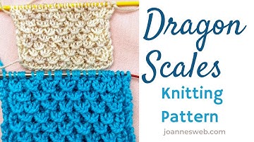 Dragon Scales Knitting Pattern - Texture Knitting Pattern - Tiles Knitting Pattern