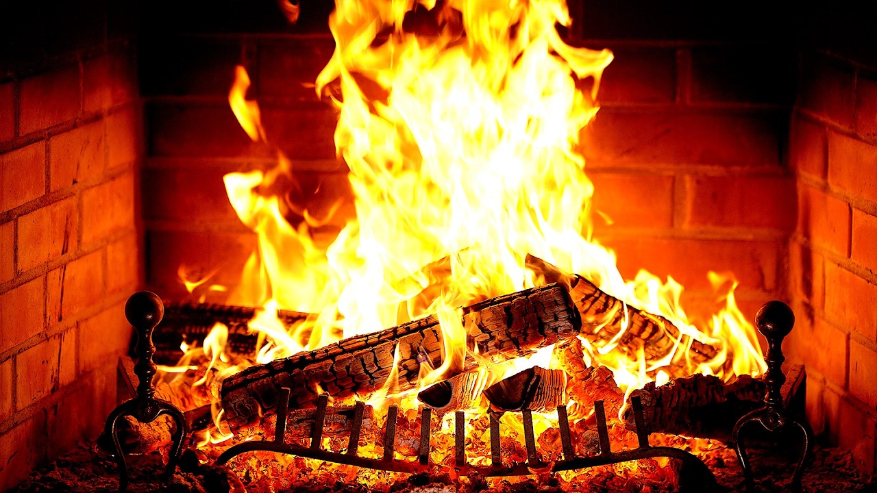 🔥 Fireplace 4K (12 HOURS). Cozy Fireplace with Burning Logs and Crackling Fire Sounds