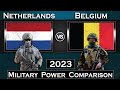 Netherlands vs belgium military power comparison 2023  global power