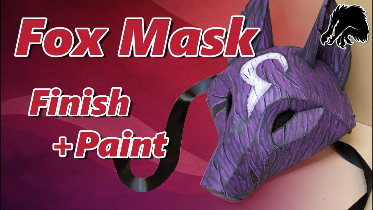 New Year Fox Mask PDF Instant_download Half Head Mask / DIY 