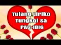 PAG-IBIG:Tulang liriko