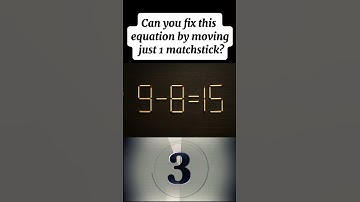 🔴 Matchstick Puzzle | 9 - 8 = 15 | Can You Solve This Trick?