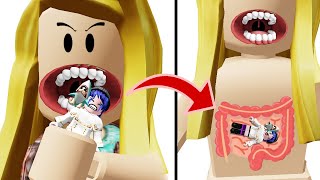 แมพแปลก..จำลองการถูกมนุษย์กิน!ถ้าถูกกินเข้าไปแล้วจะเป็นยังไง? | Roblox Get Eaten By a Giant Girl