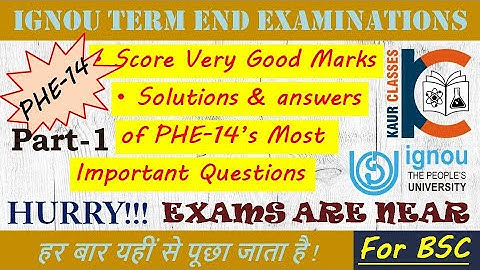 PHE-14 | Most Imp. Ques. With solutions | Mathematical Methods in Physics - III | BSC | IGNOU | TEE