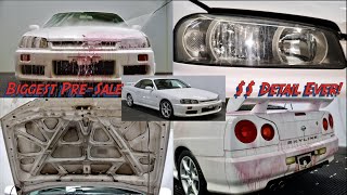 My Biggest PreSale Detail Ever! Nissan Skyline R34 (Vlog 48)