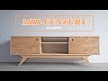 DIY Mid-Century Modern Media Console | #Woodworking