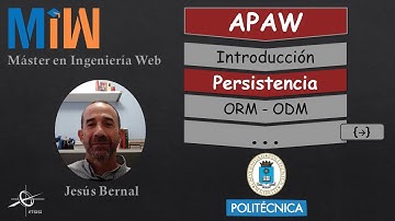 Persistencia. Modelización de entidades