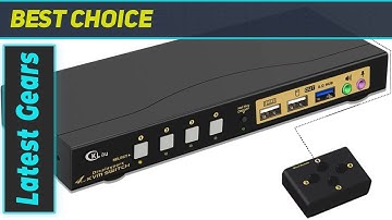CKLau 4 Port USB 3.0 Displayport 1.4 KVM Switch: The Ultimate Solution for Multi-PC Setups!