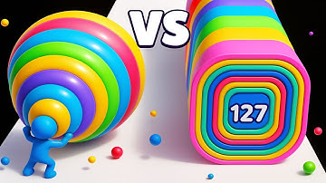 Layer Man 3D vs Smash Runner 3D – Colorful ASMR Gameplay | Satisfying Mobile Runner Game Ep-001