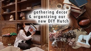 gathering decor for our DIY Hutch \u0026 cabinet organization | MaCenna Lee