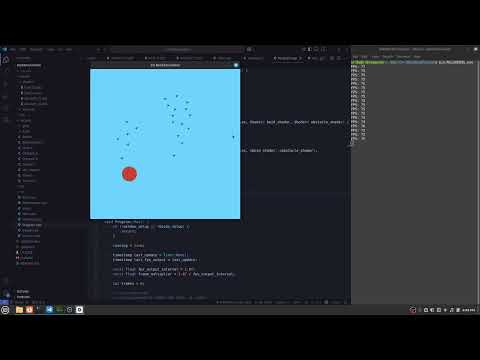 Boids Simulation 2D (C++/OpenGL)