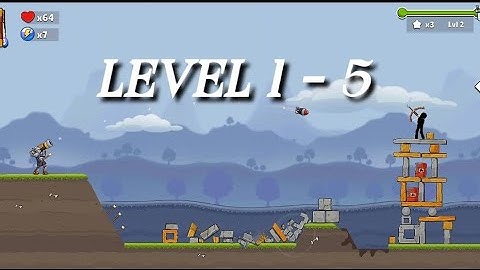 Boom stick bazooka puzzles: how to complete level 1 - 5