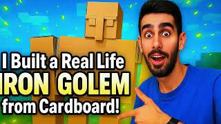 I Built a Real Life Minecraft Iron Golem from Cardboard