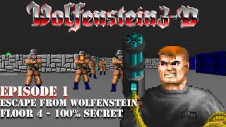 Wolfenstein 3D TC Walkthrough - Episode 1 Escape from Wolfenstein [Floor 4 - 100% Secret]