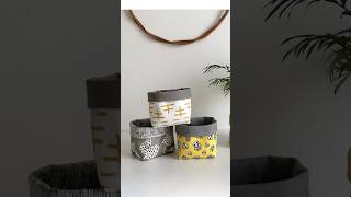 Reversible Fabric Basket, an adorable beginner friendly sewing project.