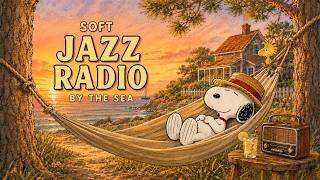 LIVE 🔴 Snoopy's Soft Jazz Radio by the Sea  🌊 Cozy Seaside Jazz for Work & Study screenshot 4