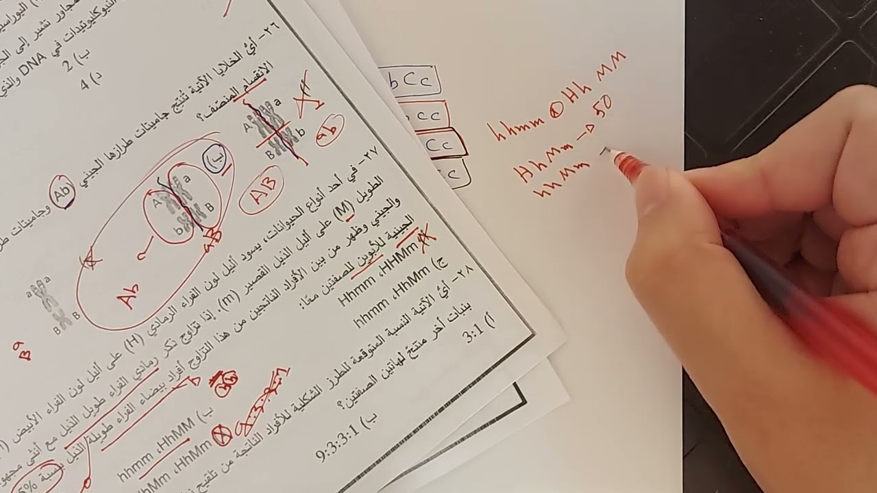 امتحان الاحياء 2005 التكميلي ( حل اسئلة الفصل الثاني )