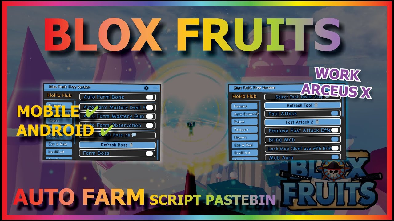 Blox Fruit,Auto Farm,Free Admin Command,Auto Click,, Roblox, Tutorial, BluePhoenix