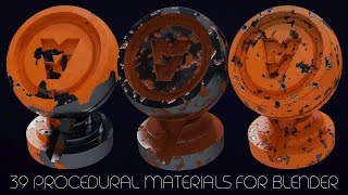 Blender PBR Procedural Material Pack with Mask Generator Node Cycles and Eevee