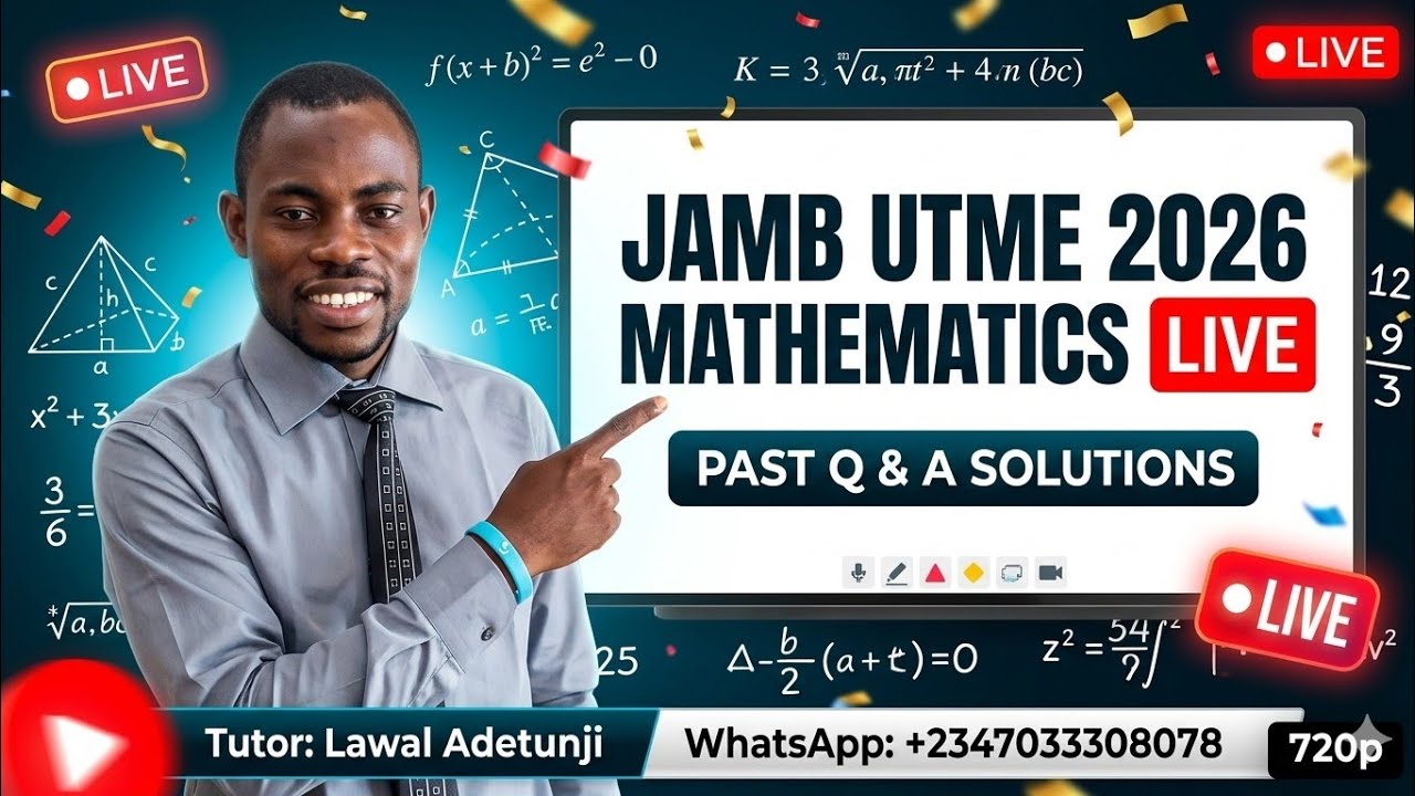 Post Utme 2026 Mathematics class and Questions and solutions #utme2026 ...