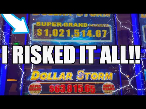 I RISKED $6,000 FOR THE SUPER GRAND JACKPOT ON NINJA MOON DOLLAR STORM SLOT MACHINE