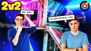 This kid reported me for beating him - Fortnite Piece Control 2v2 Nerd voice trolling