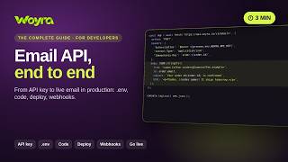 Email API Tutorial: From API Key to Live Email in Production | Woyra (Node.js, Python, curl)