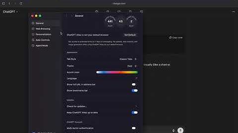 ChatGPT Atlas How to Change Theme to Dark Mode