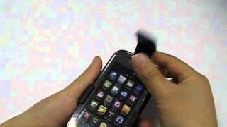 PDair      Leather Case for Samsung Galaxy Apollo GT-i5800/GT-i5801/Galaxy 580- Flip Type (Black)
