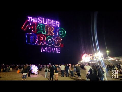 600 Drones Illuminate Santa Monica Beach for Super Mario Bros. Movie Premiere