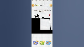 Stop the cat 🐈😲😁draw 2 save level 207 #shorts #youtubeshorts #shortvideo #gaming  #games