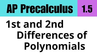 Celebrity 1st and 2nd Differences for Polynomial Functions Profile