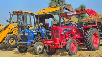 JCB 3dx Eco Xpert Running Loading Tractor Got Stuck in Mud New Mahindra 275 Massey 241 Eicher 380