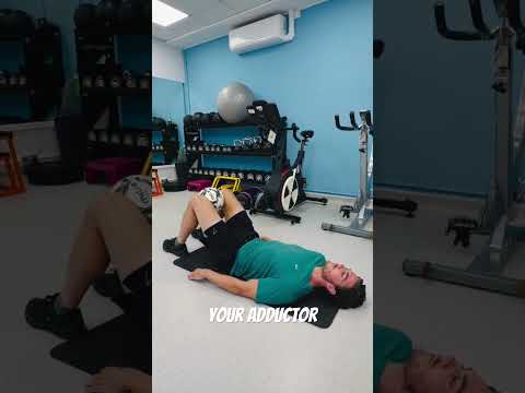 Hip adduction in crook lying