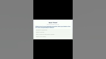 Python Errors Quiz: Test Your Debugging Skills!
