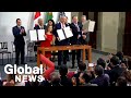 Canada, U.S., Mexico sign amended USMCA trade pact | FULL