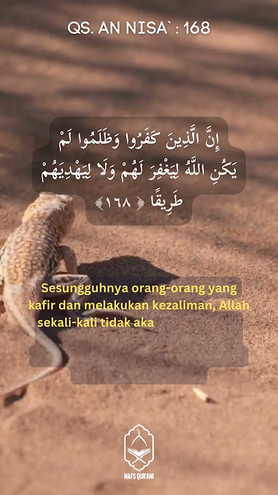 An Nisa 168 | Orang' munafik berbohong tentang iman mereka | Kutipan Ayat Al Quran #shorts
