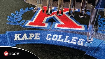 Wilcom embroidery Faux Chenille stitch out on a Barudan embroidery machine