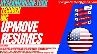 TECOGEN STOCK : UPMOVE RESUMES | TGEN STOCK thumbnail