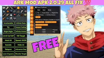 ARK Mobile Mod Menu Apk 2.0.29 💯 Android 14 + God Console 🔥 Free Crafting Crash Fix 💯