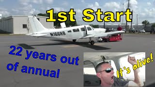 22 years out of annual... 1st start up of Cherokee Airplane!!! EP28