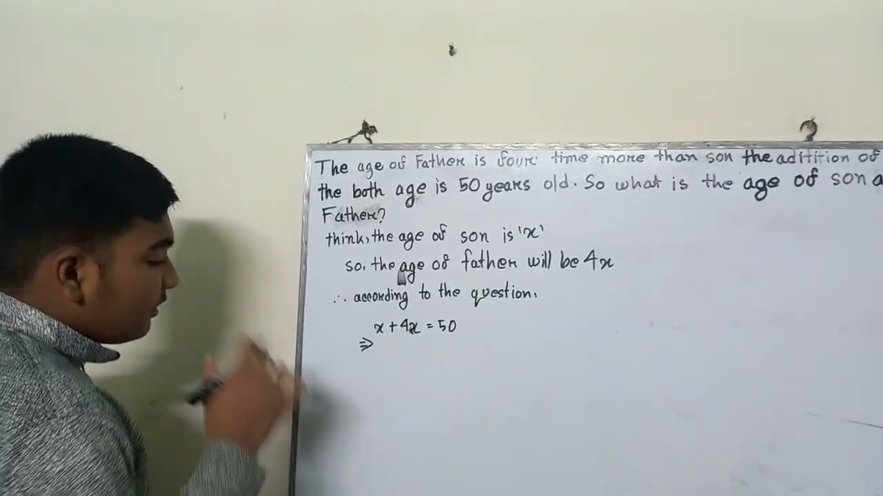 Father and son's age math.