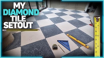 How To Set Out Floor Tiles For a Diamond Hallway Floor!
