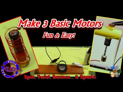 Make 3 Basic Motors - DIY Tutorial - Easy & Simple Motors