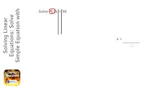 Solving Linear Equations: Solve Simple Equation with Multiply (Grade 2) - GCSE Maths Revision