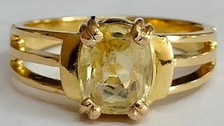 Pushkaraj Stone Gold Ring _ 22K Gold Ring Making _ Hand Made Gold Jewellery #jewellery