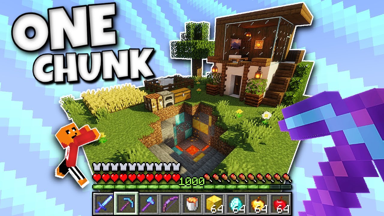 Minecraft Hardcore, but I can't leave the Spawn Chunk - YouTube